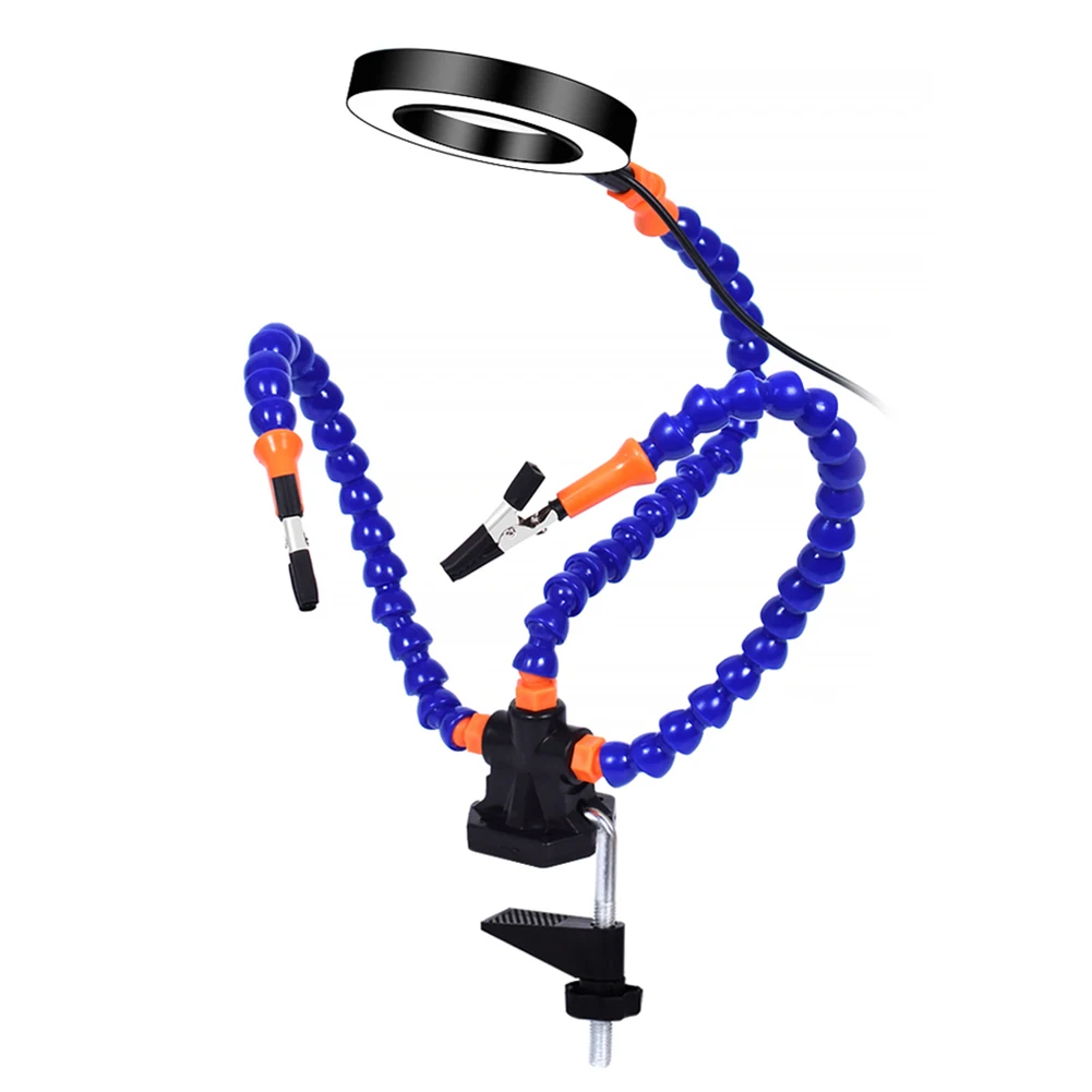 

Настольная Зажимная станция, гибкий вращающийся держатель с увеличительным стеклом для пайки и ремонта