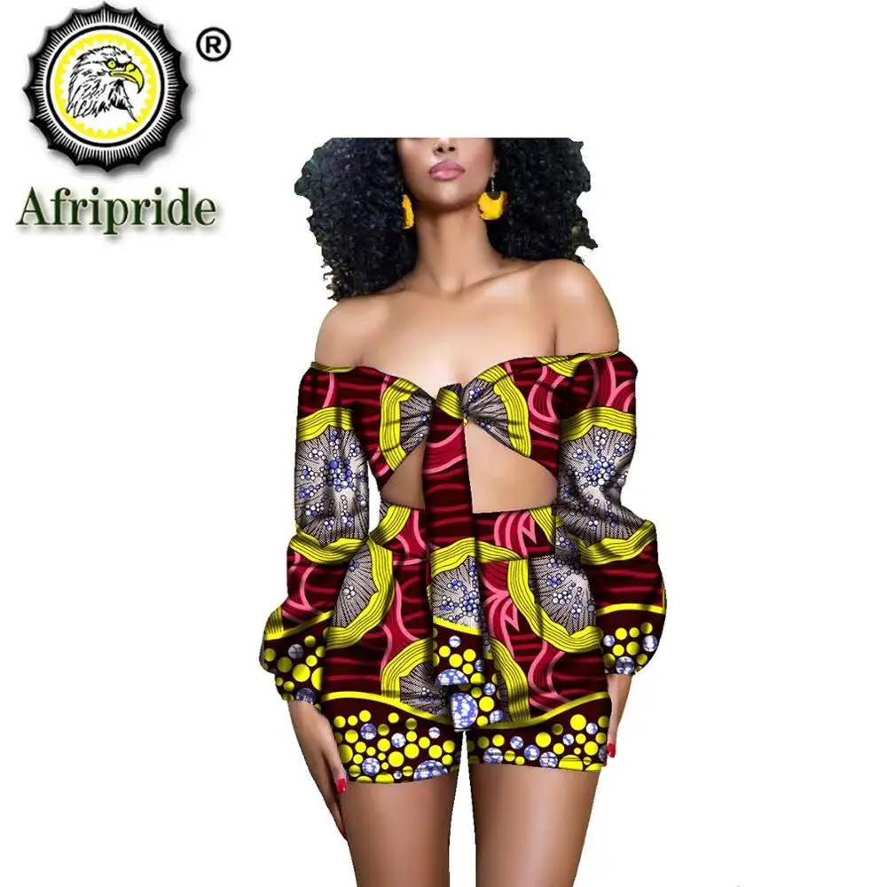 2020 в африканском стиле костюмы для женщин AFRIPRIDE с принтом из чистого хлопка без