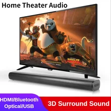 40W Soundbar for TV Bluetooth Speakers Surround 3D Stereo Subwoofer Home Theatre System Support Optical Fiber RCA Remote Control