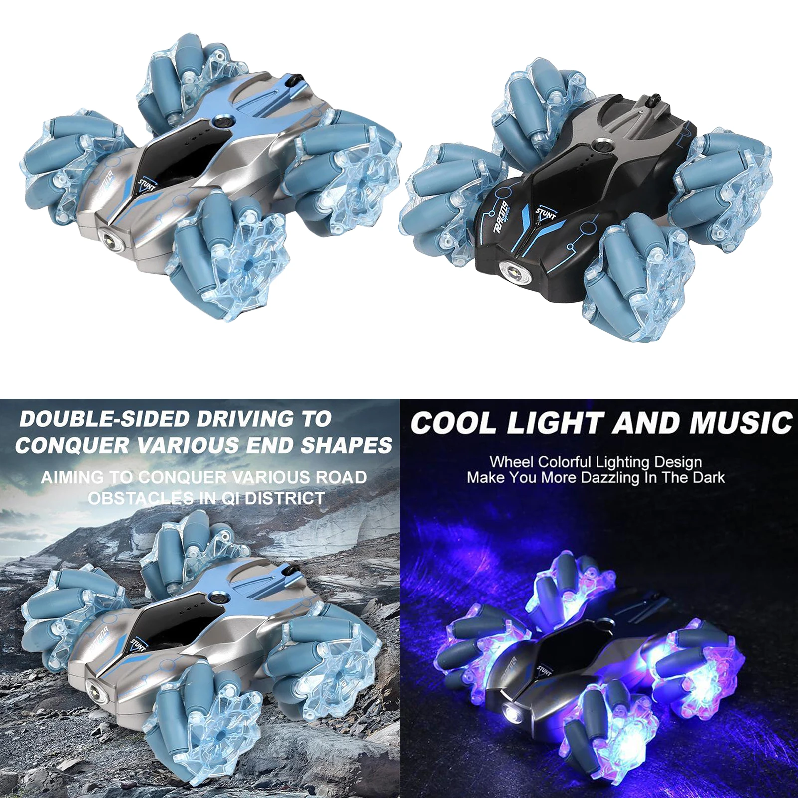 

Remote Control Off-Road Car Double Sided Flip Stunt Car 360 Rotation 1:24