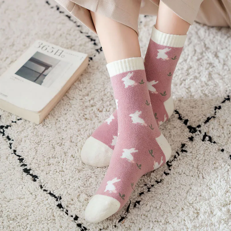 Женские хлопковые носки с вышивкой Осень-зима 2020 новые модные утепленные