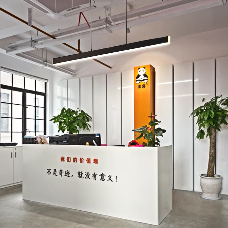 Современный светодиодный подвесной светильник для столовой длинные офисные