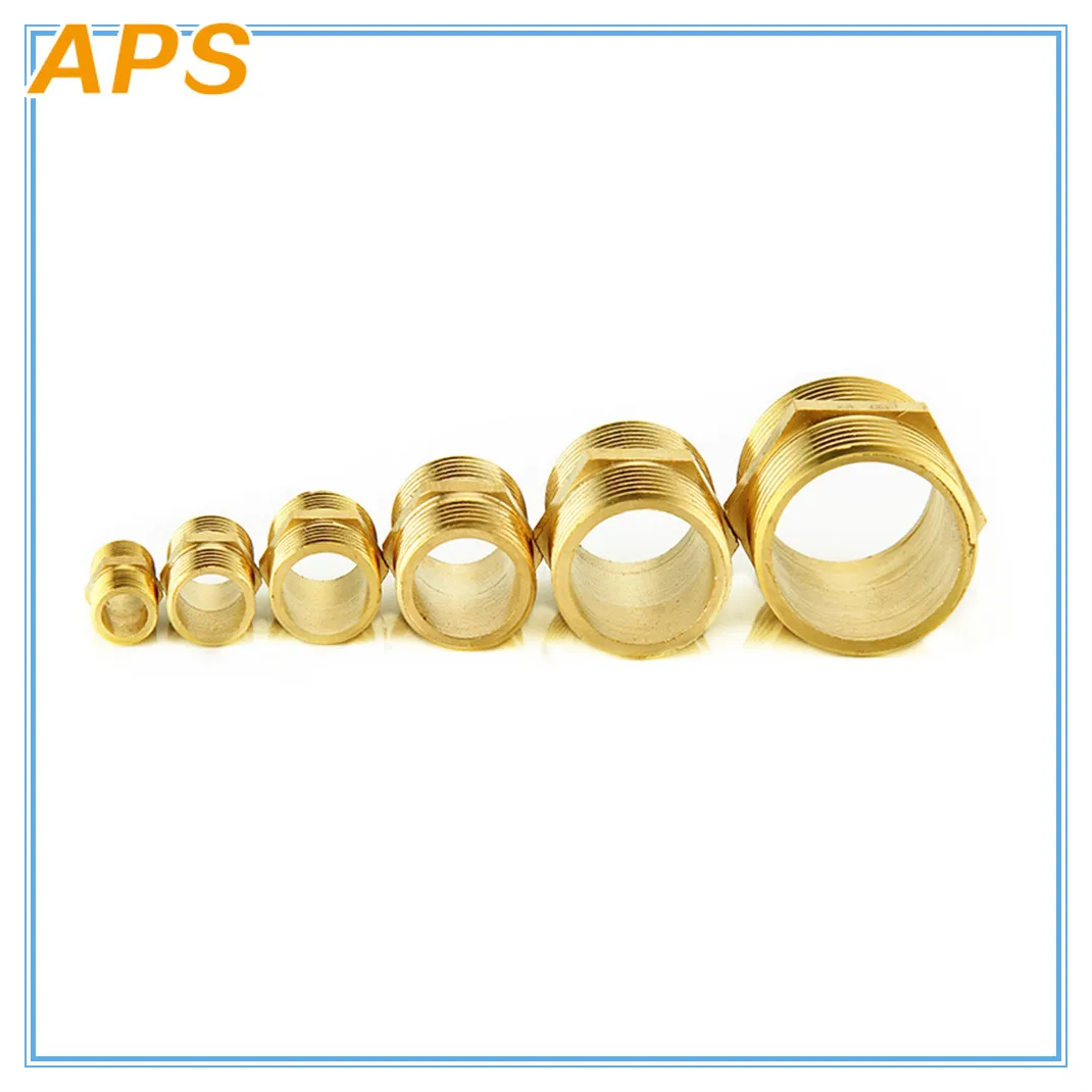 Шестигранный латунный фитинг для труб шестигранный ниппель M/M 1/8 &quot1/4&quot 3/8