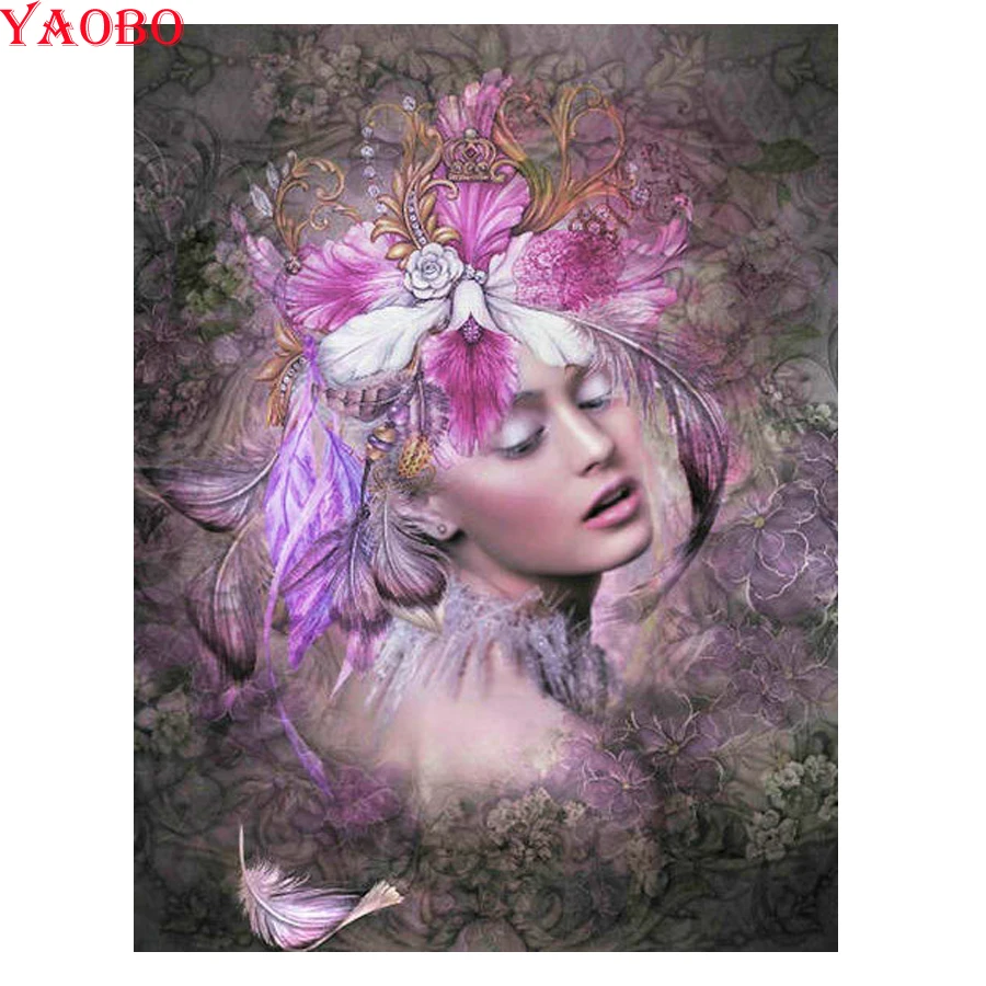 

Алмазная 5D картина, полностью круглая, квадратная картина, девушка, портрет, цветок, алмазная вышивка, распродажа, женщина стразы, мозаика, украшение, Новинка