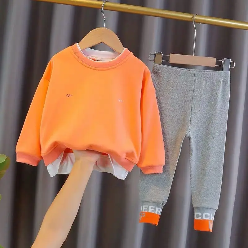 

Baby Spring Autumn Clothes Set 2021 Boys Girls Sweatshirt Autumn Clothes Children's Clothes Spring Korean Children's Clothes