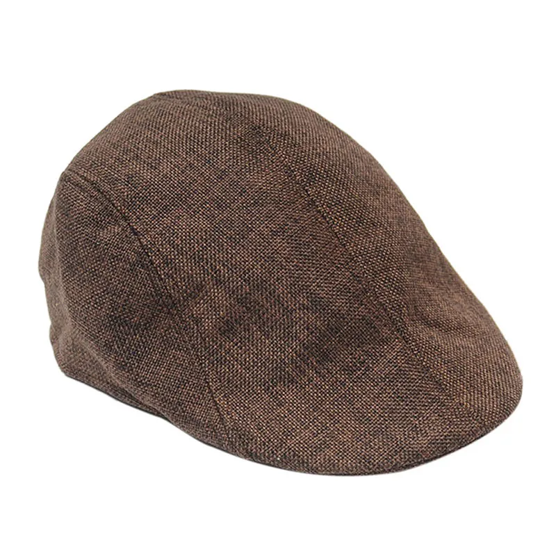 

5 Colors Mens Vintage Herringbone Flat Cap Boy Male Durable Sports Peaked Riding Hat Beret Country Golf Hats Caps 1PC