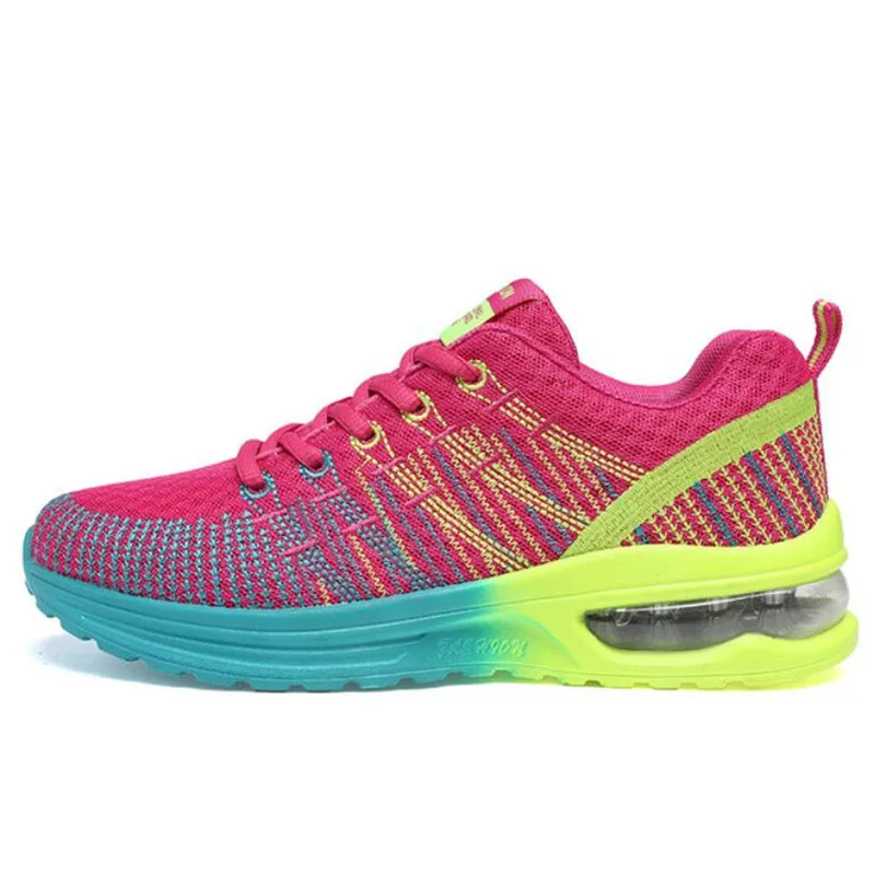 

LAIDILANGTU 2019 spring new flying woven women's sneakers shoes breathable mesh air cushion shoes casual shoes zapatos de mujer