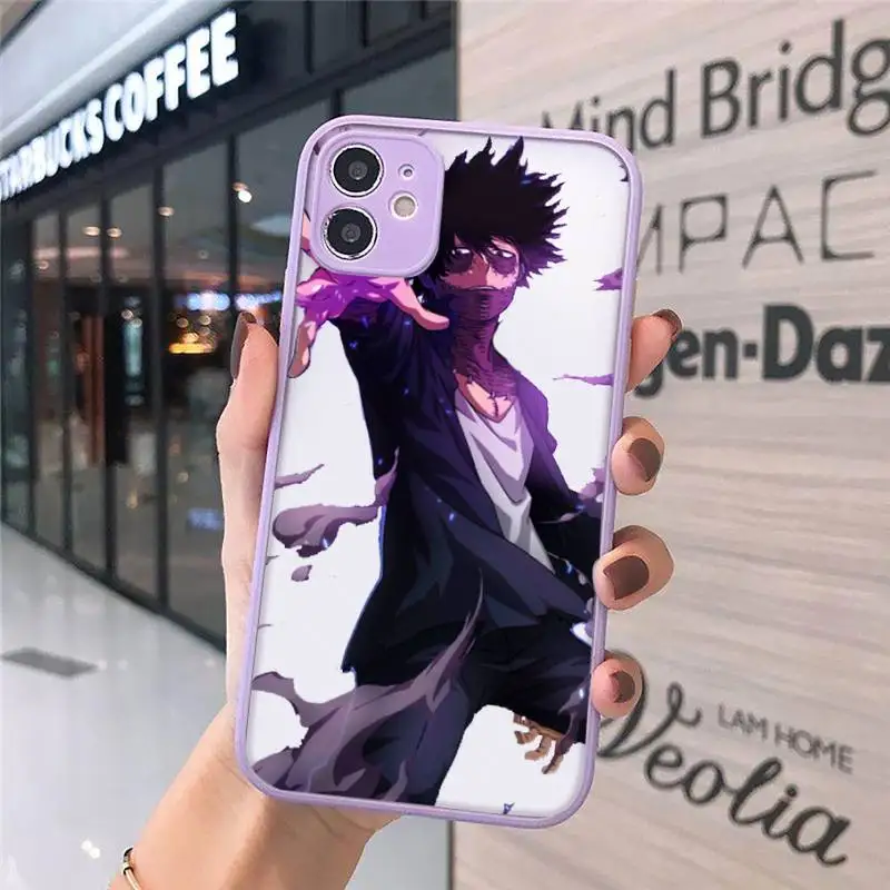 

My Hero Academia anime Evil devil smile Phone Cases Matte Transparent for iPhone 7 8 11 12 s mini pro X XS XR MAX Plus cover
