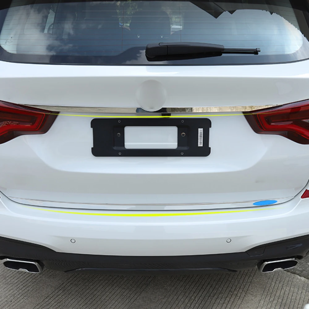 

CarManGo Car Accessories Tailgate Trunk Door Stainless Pad Cover Frame Sticker Trim Exterior Decoration for BMW X3 G01 2018-2020