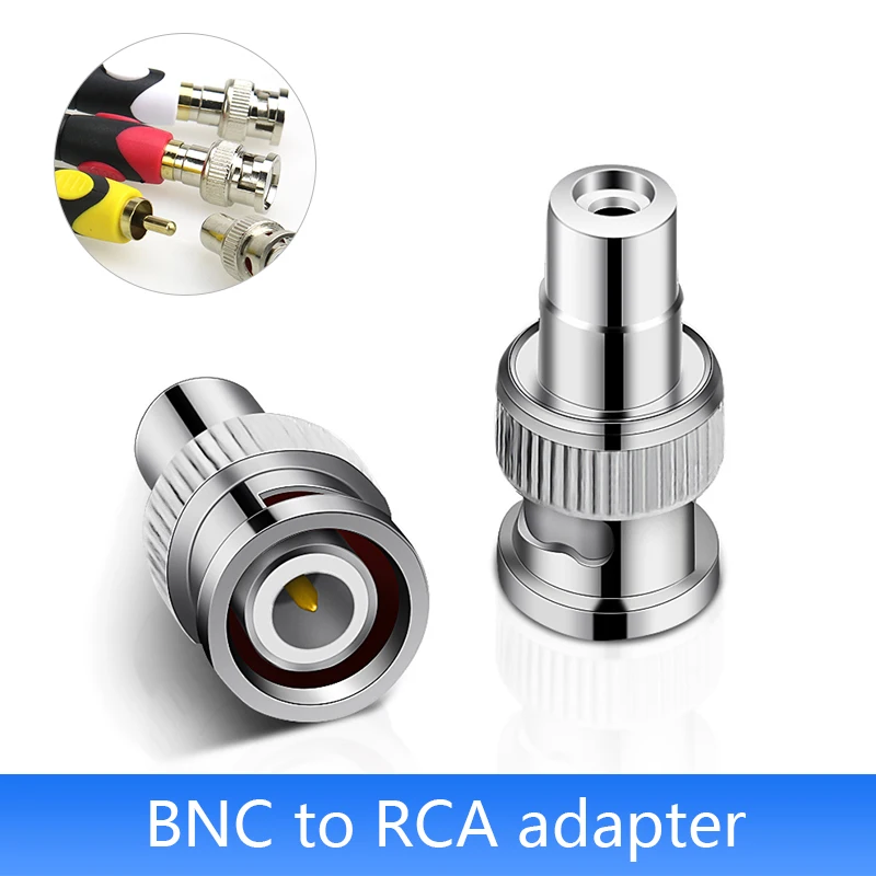 

BNC to AV Connector Copper Male BNC To Lotus RCA Female AV to BNC Coaxial Adapter Q9 Monitoring Conector for Surveillance Video