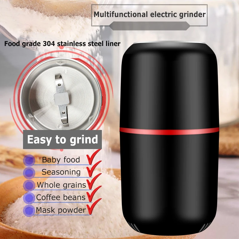 

Electric Coffee Grinder Multifunction Kitchen Salt Pepper Grinder Household Powerful Beans Herbs Spice Nuts Mill Machine