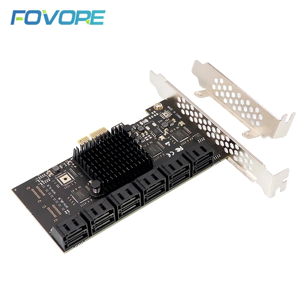 12 портов SATA 3 III 0 6 ГБ SSD к PCI Express x1 преобразователь SATA3 PCIe PCI-e контроллер Расширенный