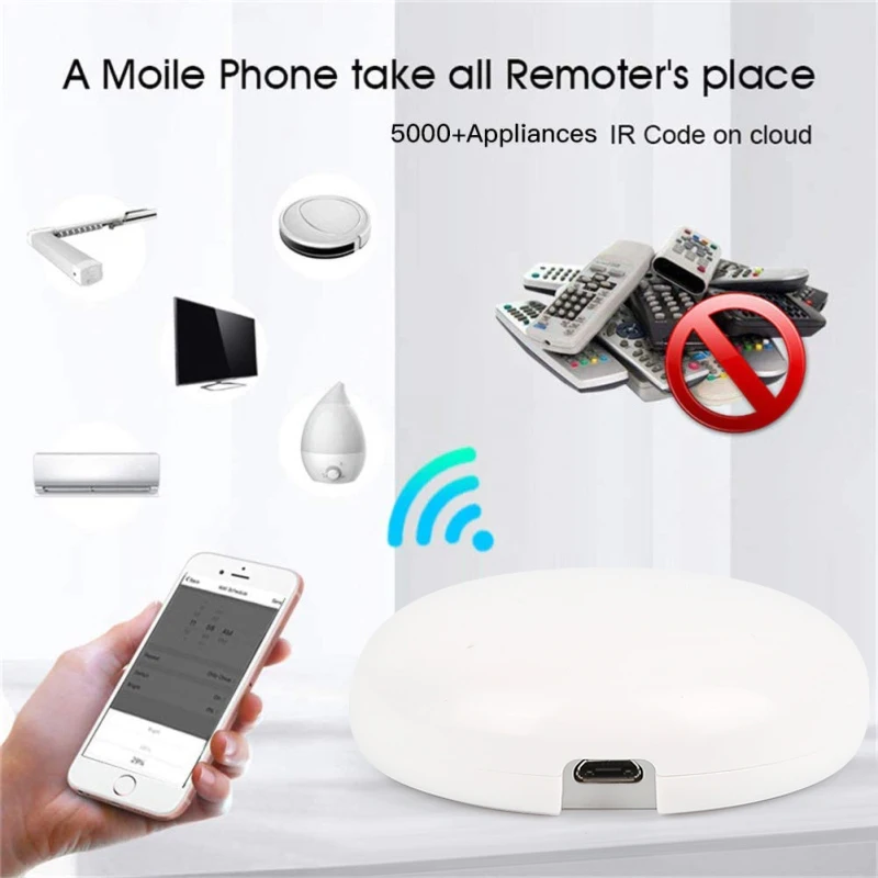 DIY IR Remote Control Tuya Smart Home Universal Wifi Infrared Controller For TV DVD AUD AC Works With Amz Alexa Echo Google | Электроника