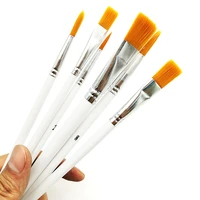 6 pcs wooden nylon brushes drawing gouache watercolor pen and oil brush set acrylic painting brush pen art supplies