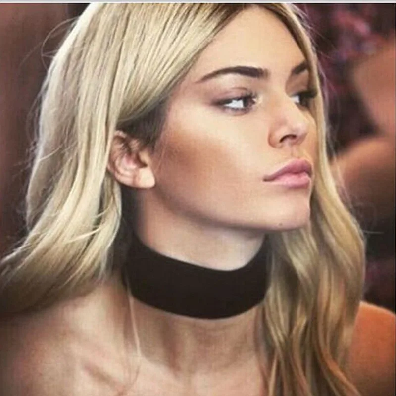 Ожерелье Чокеры с круглыми и черными бархатными воротниками ожерелье на заказ