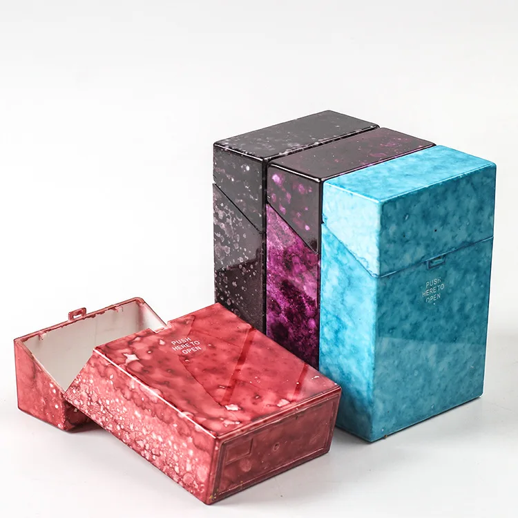 4 шт./лот разноцветный пластиковый чехол для сигарет с откидной крышкой и