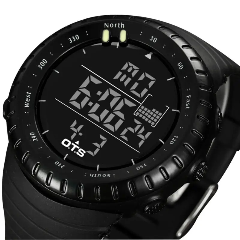 

OTS 2021Led Waterproof Sport Watch Fashion Casual Diving Sports Wristwatch Military Electronic Digital Army Men Watches