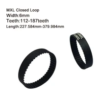 htd mxl round rubber timing belts closed loop 227 584 379 984mm length 6mm width 112 187teeth mxl drive belts for 3d printer