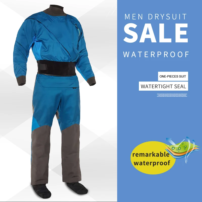 Мужской сухой Воздухопроницаемый костюм синий водонепроницаемый полностью на