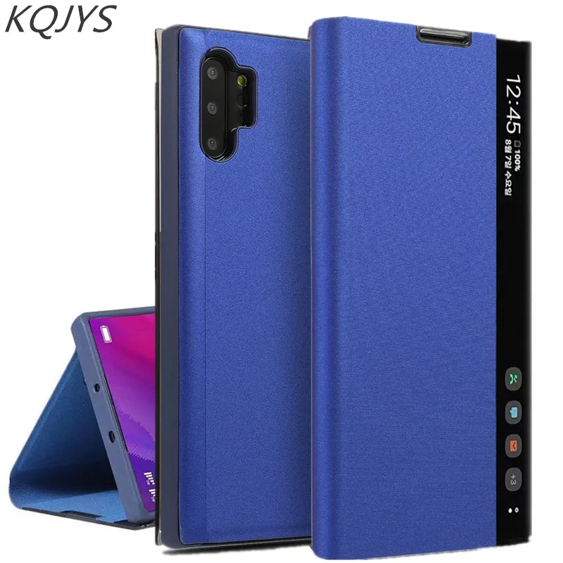 Фото Чехол-книжка с окошком для Samsung Galaxy Note 10 Plus S8 S9 S10 S7 A30 A50 A70 A80 M10 Мобильные телефоны Чехол-книжка с окошком для Samsung Galaxy Note 10 Plus S8 S9 S10 S7 A30 A50 A70 A80 M10 Мобильные телефоны