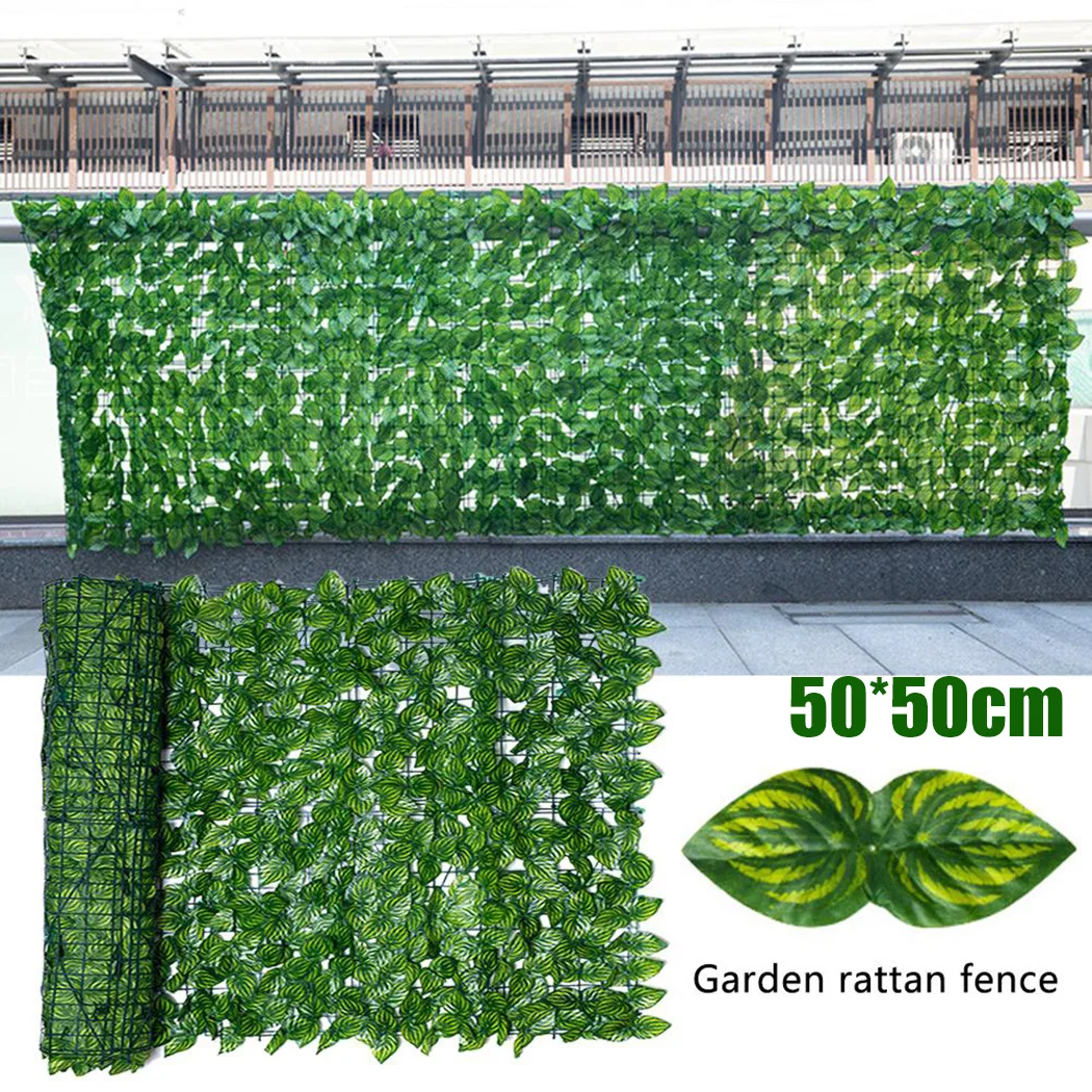 

Artificial Leaf Privacy Fence Roll Wall Landscaping Fence Privacy Fence Screen Watermelon Leaf Mesh Garden Decoration Fencing
