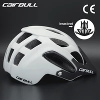 cairbull mtb helmet cycling mountain bike helmets ventilated riding with sun visor insect net adult men women integrally molded