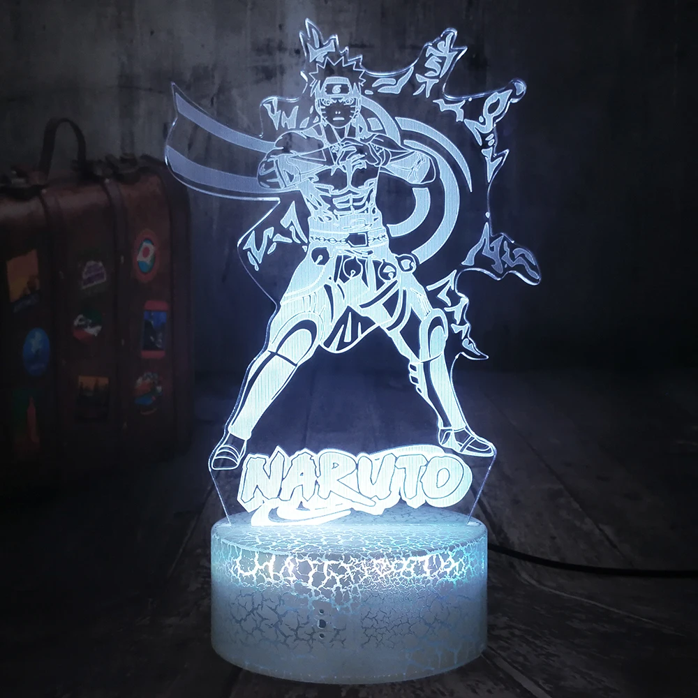 Светодиодный ночник удзумаки Наруто из японского аниме 3D светильник с