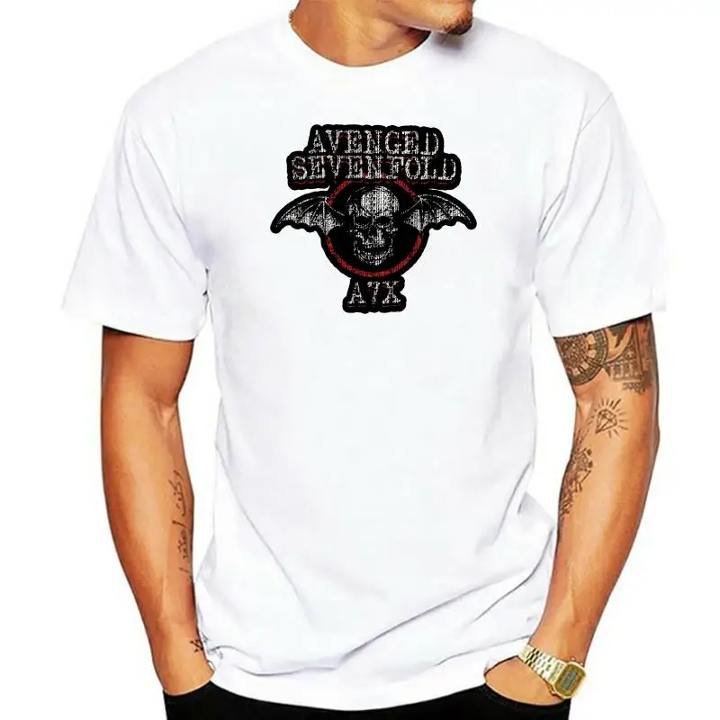 

Avenged Sevenfold Men A7X Deathbat Circle T-shirt Black