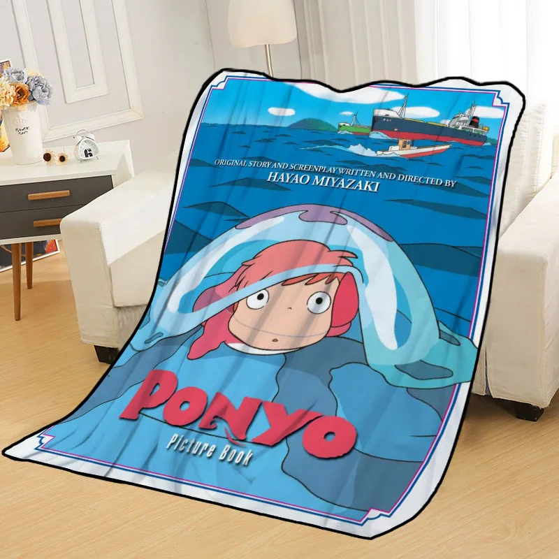

New Arrival Hayao Miyazaki Ponyo Blankets Printing Soft Blanket Throw On Home/Sofa/Bedding Portable Adult Travel Cover Blanket