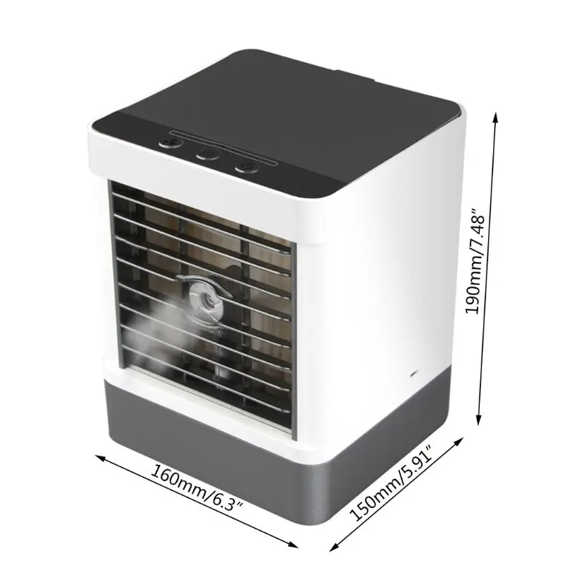 

Portable Air Conditioner Fan 3 in 1 Personal USB Air Cooler Desk Fan Mini Air Purifier Humidifier Cooling for Home