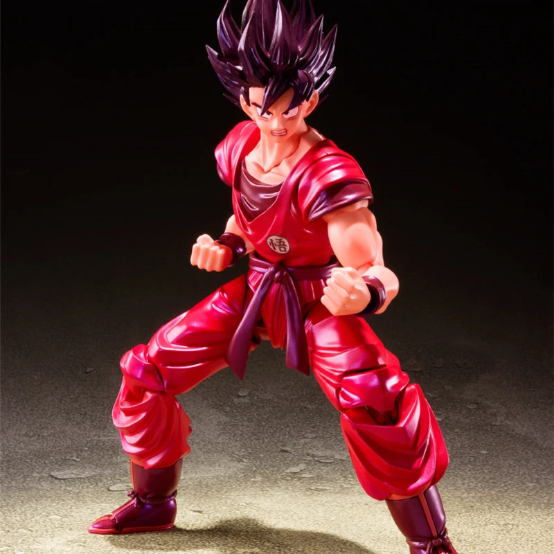 Bandai Драконий жемчуг красный Гоку фигурка подвижные спецэффекты аниме