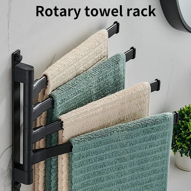 

Non Perforated Towel Rack Toilet Hanger Rotating Towel Rod Hanging Towel Rack In Bathroom