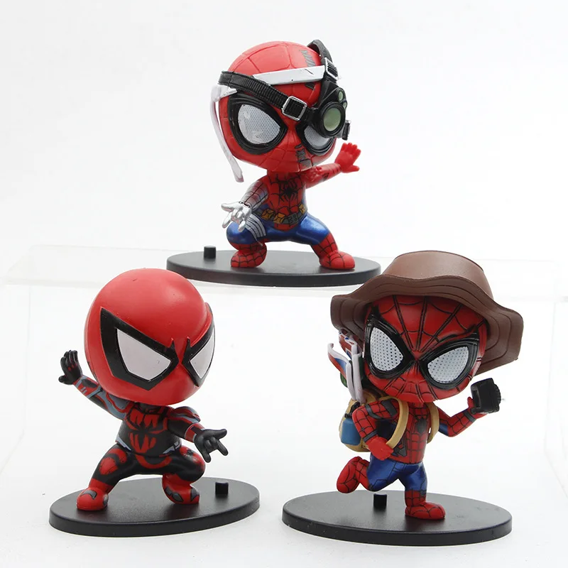 Новинка 2022 модель детской Мини-куклы Человек-паук без дорожек для дома сувенир