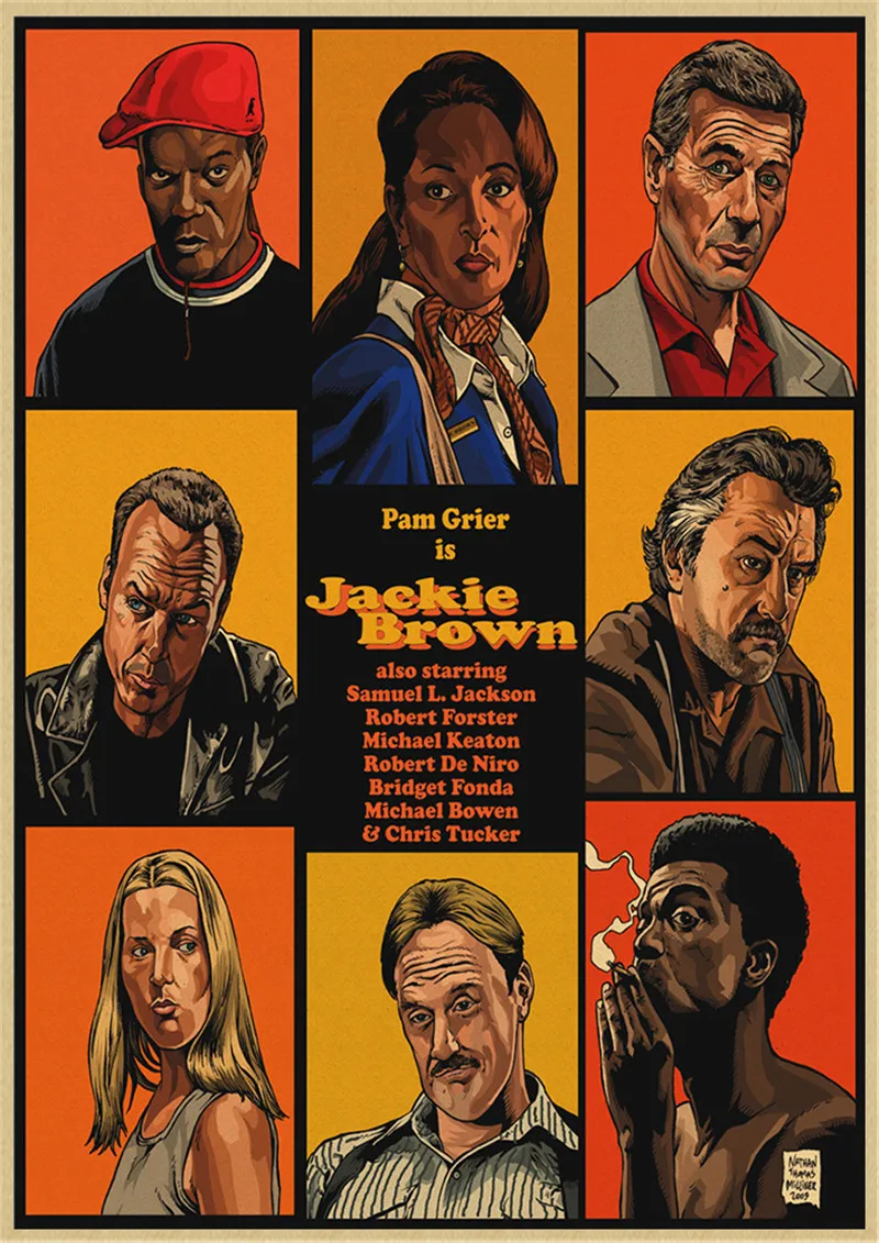 Классический постер фильма Джеки Браун