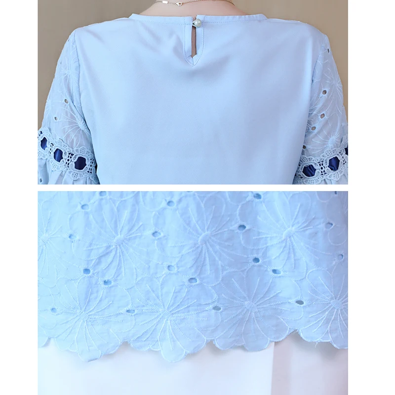 женские кружевные цветочные Женские летние 2019 Осенние новые модные хлопковые