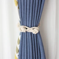1pc pure cotton curtain holders rope buckle holdbacks home decorative knot rope cilp window drapery tiebacks