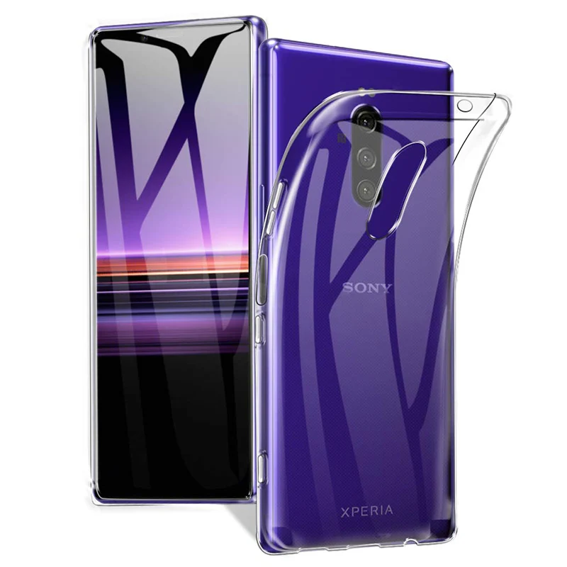 Мягкий ТПУ чехол для телефона Sony Xperia 1 Силиконовый противоударный защитный Xperia1