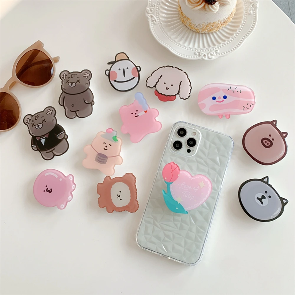 

INS Cartoon Finger Ring Phone Stands Universal Mobile Phone for IPhone 11 Huawei Xiaomi Samsung Holders Grip Expanding Holder