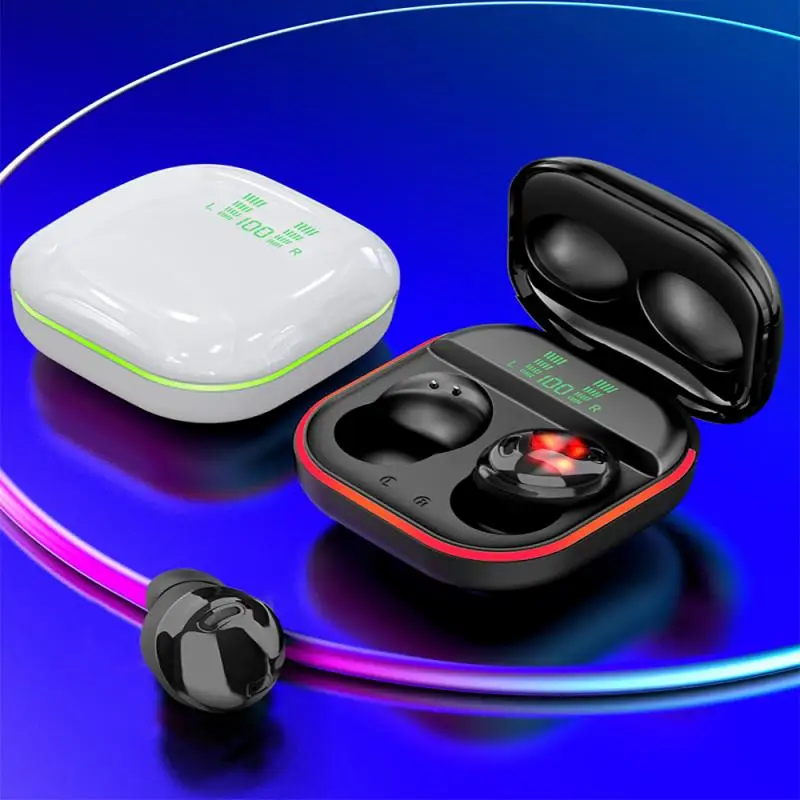 

S190 Smart Digital Display Bluetooth-compatible Headset Wireless Mini HIFI Headphone Stereo In-ear Waterproof Sports Earphone