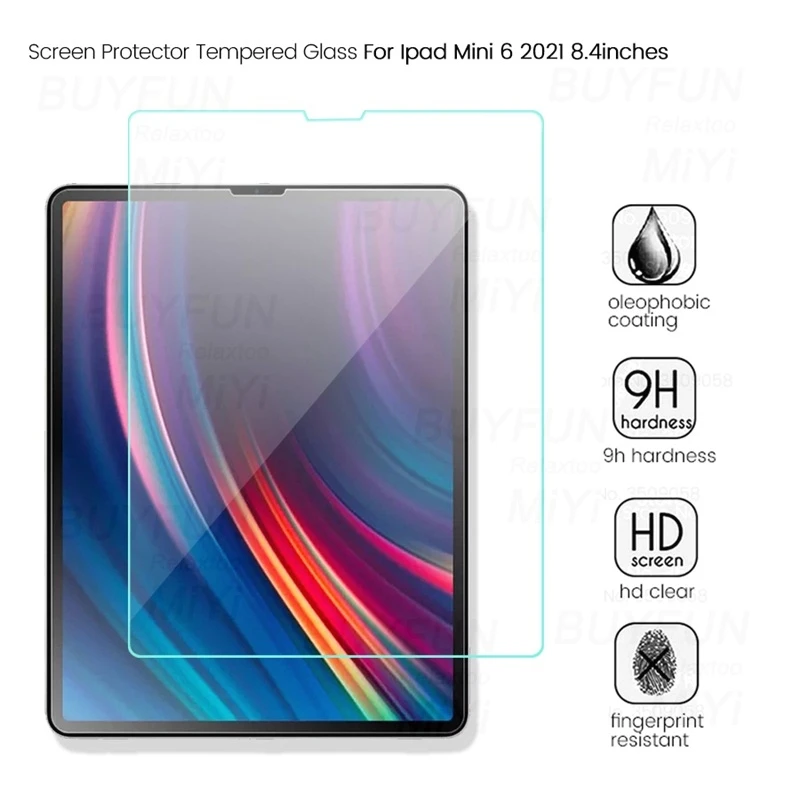 100 Brand New High Quality 03mm 9H Premium Glass Screen Protectors Tempered Glass For Apple Ipad Mini 6 Mini6 Protective Film