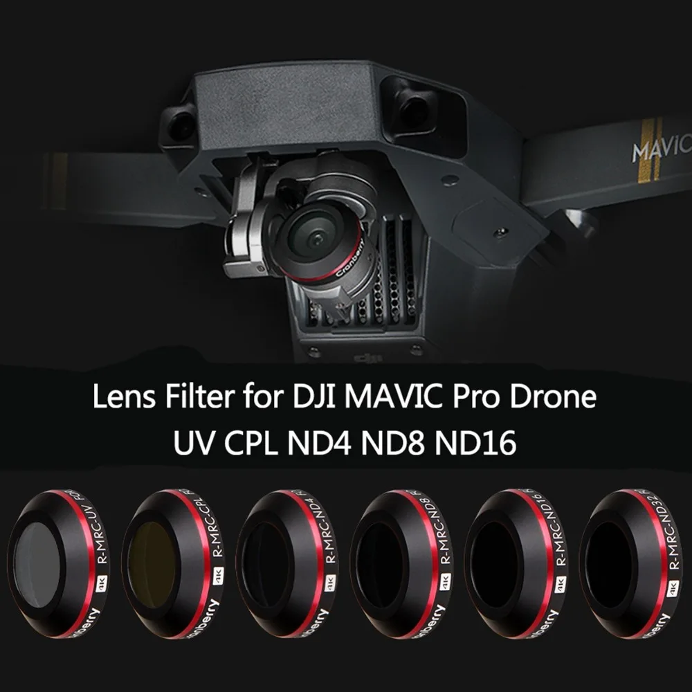 Фильтр объектива для DJI Mavic Pro Платиновый УФ ND4 ND8 ND16 CPL Drone камера фильтры