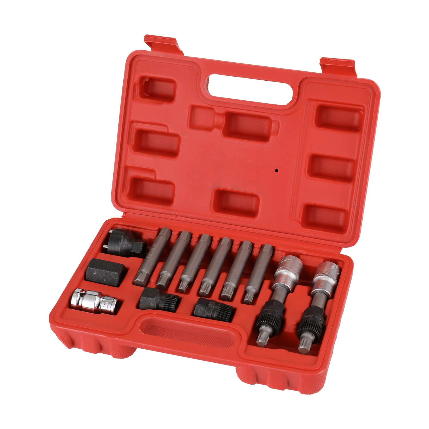 

Generator Belt Removal Tool Set 13Pcs Car Repairing Tool Motor Pulley Disassembly/Assembly Wrench Set Automobiles Garage Tools
