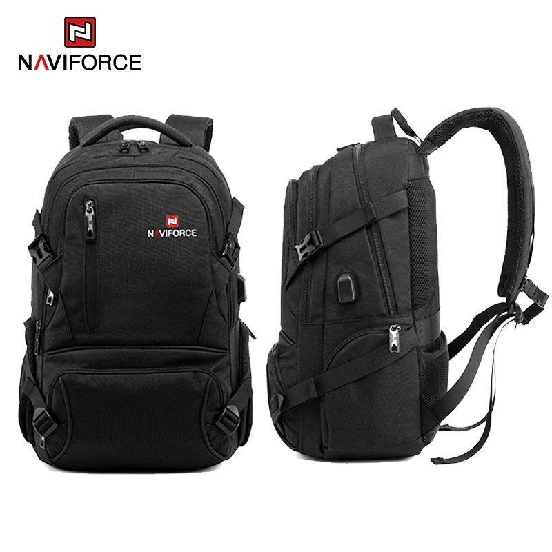 

NAVIFORCE качественные нейлоновые водонепроницаемые дорожные рюкзаки, модная многофункциональная вместительная сумка с USB-разъемом, повседневный мужской рюкзак
