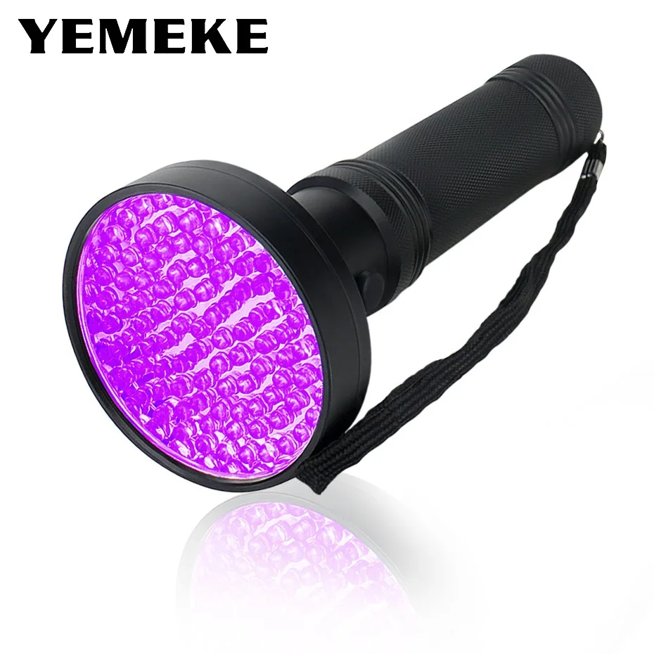 

UV Flashlight 100 LEDs 395nm Ultraviolet LED Torch Black Light Detector For Dog Cat Urine Pet Stains Bed Bugs Scorpions Detect