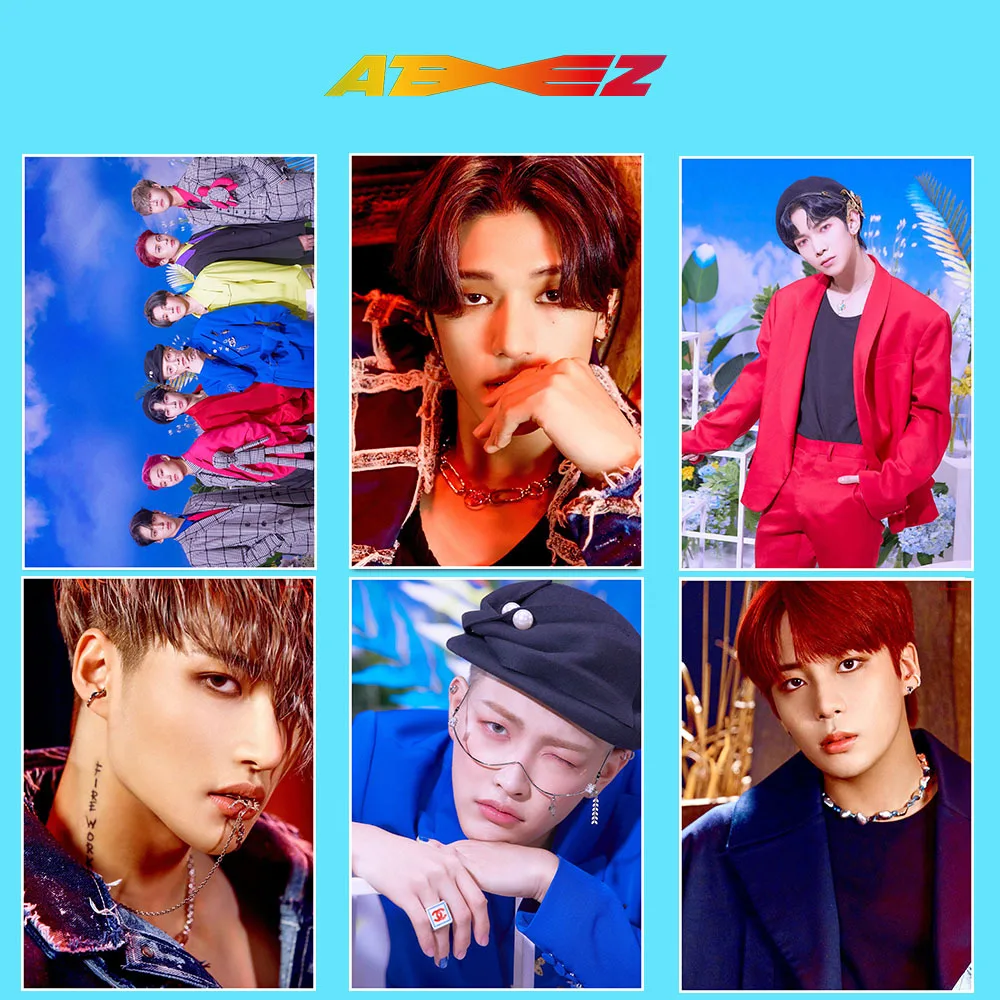 Постер KPOP ATEEZ SAN YEO SANG SEONG HWA MIN GI Чен Хо HONG JOONG WOO YOUNG YUN HO самоклеящийся фото|Упаковка и