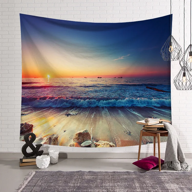 CAMMITEVER Sand Bottle Star Fantasy Sea Beach Side Tapestry Wall Hanging Blanket Decor Home Decorations | Дом и сад