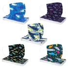 50 шт., детская маска для лица, одноразовая маска для лица с рождественским принтом, 3 слоя, Ушная петля, унисекс, чехол для рта, маскарильяс, косплей на Хэллоуин