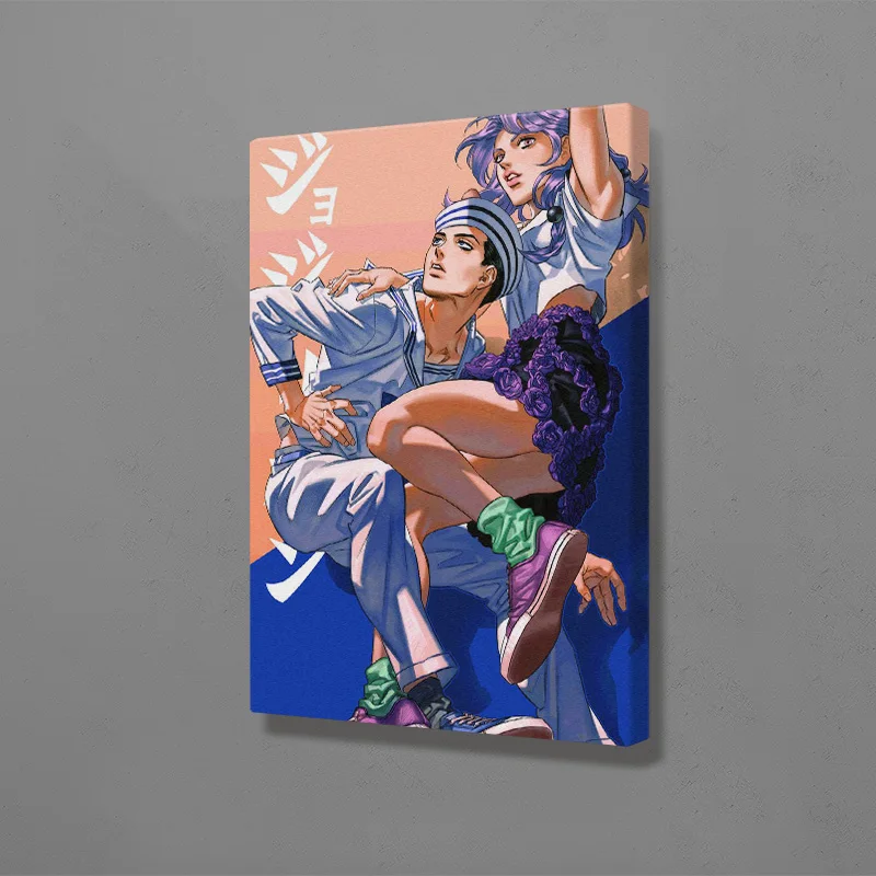 Деталь Джоджо 8 JoJolion аниме рамка деревянная стена искусство холст декоративные