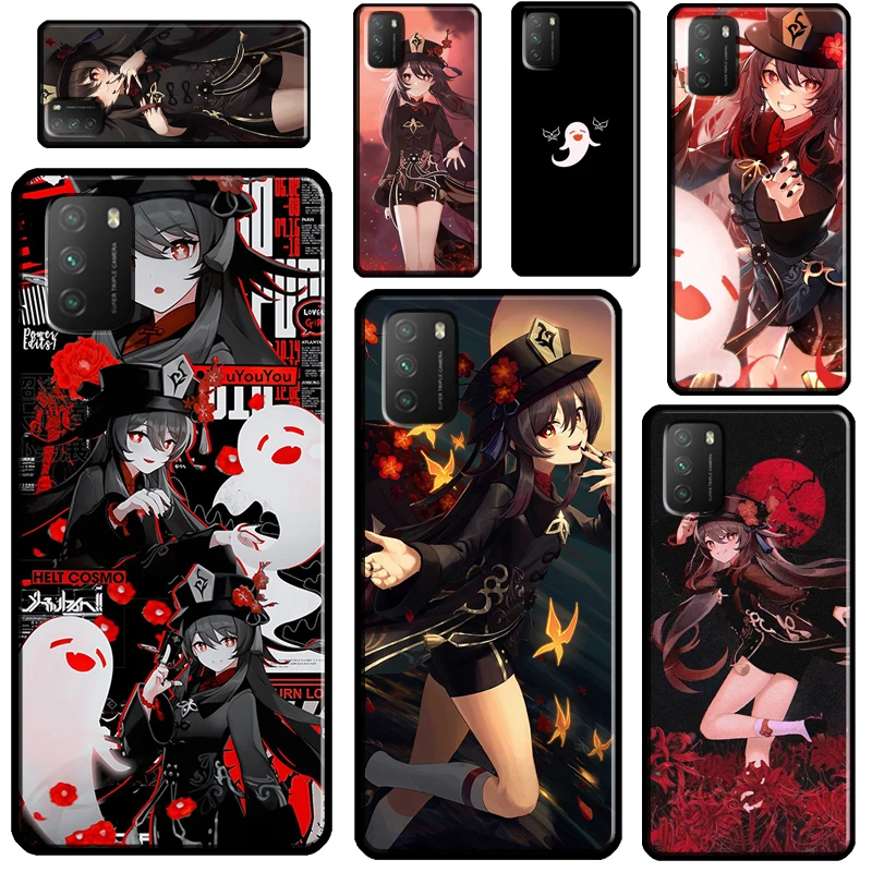 

Genshin Impact Hutao Case For POCO F3 M4 M3 X4 GT X3 Pro Cover For Xiaomi Mi 12 Pro 12X Mi 11 Lite 10T 11T Pro