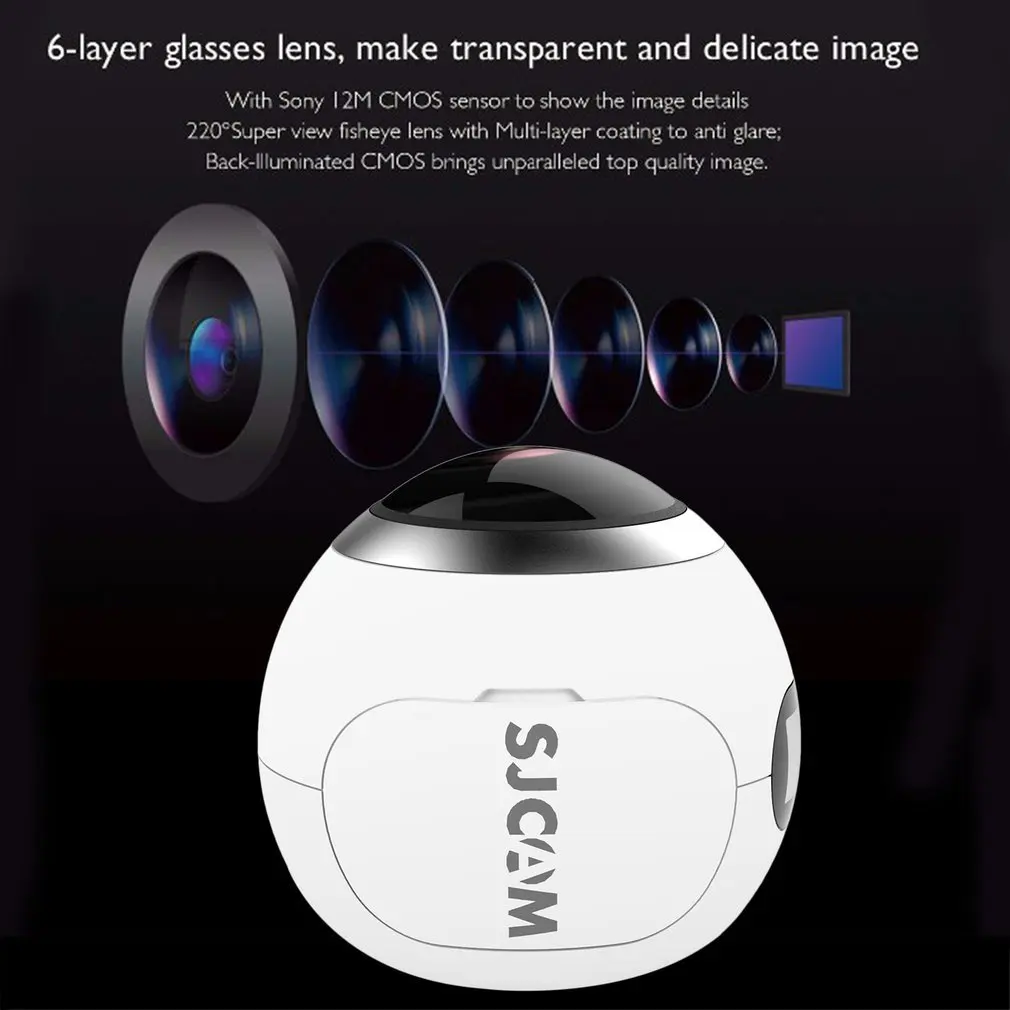 SJCAM SJ360 Panoramic Motion Camera 360 Degree VR Special Sport Diving Aerial Photography Bicycle |